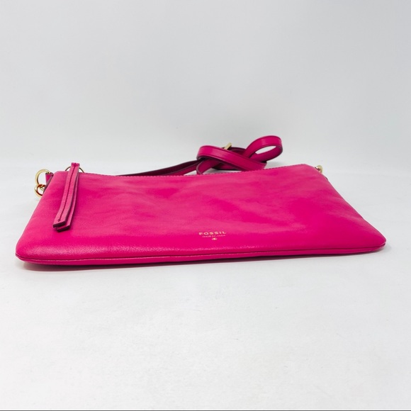 Magenta Leather Fossil Crossbody Bag - Picture 3 of 4